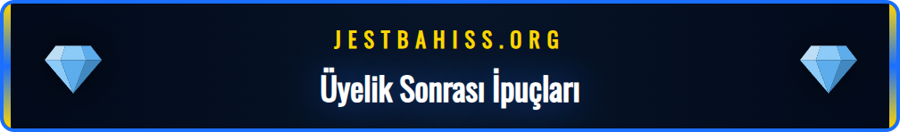Jestbahis kayıt işlemini tamamladıktan sonra bonusları gösteren panel.